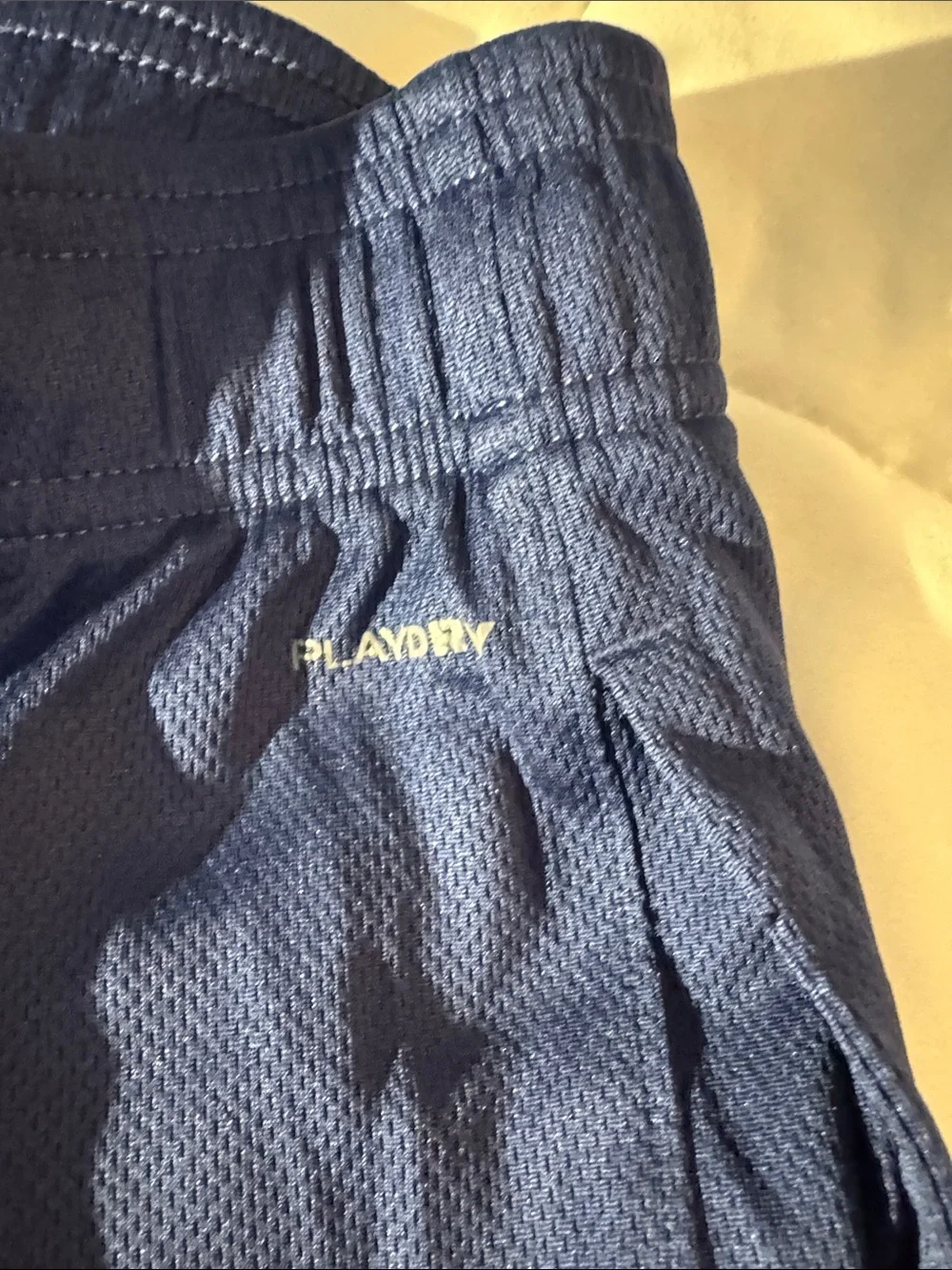 Reebok Men's Navy Blue Athletic Mesh Shorts